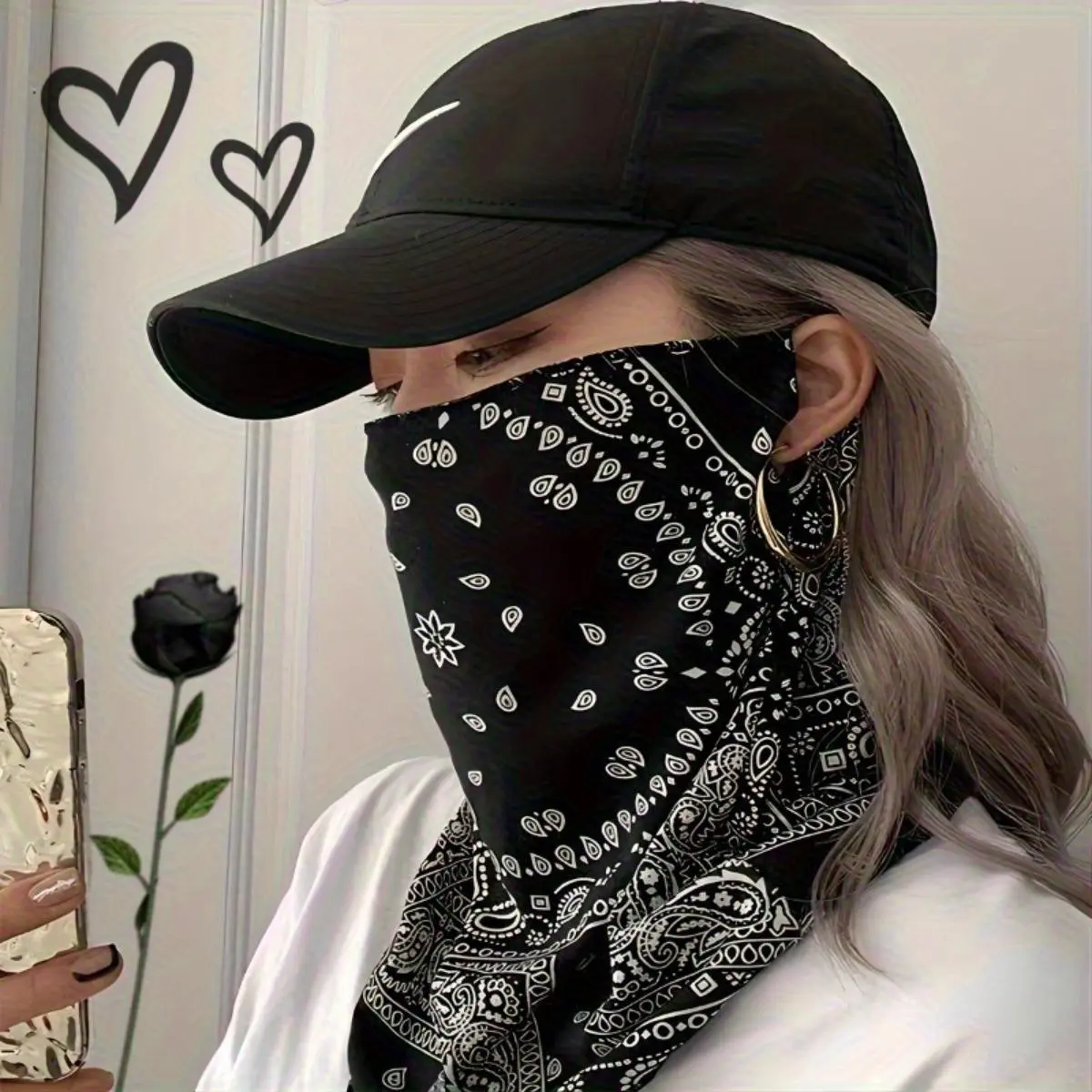 Convertible Ice Silk Neck Gaiter, Unisex Windproof Face Mask with Full Face & Neck Coverage, Breathable Sun Protection for Outdoor Sports, Elastic