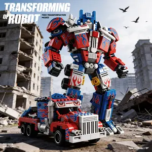 438pcs Blue Car Mech Building Blocks, Superhero Mechanical Robot Kit, Creative Battle Warrior Model, Gift for Boys Aged 6+, Abs Construction Toy, Mixed Colors