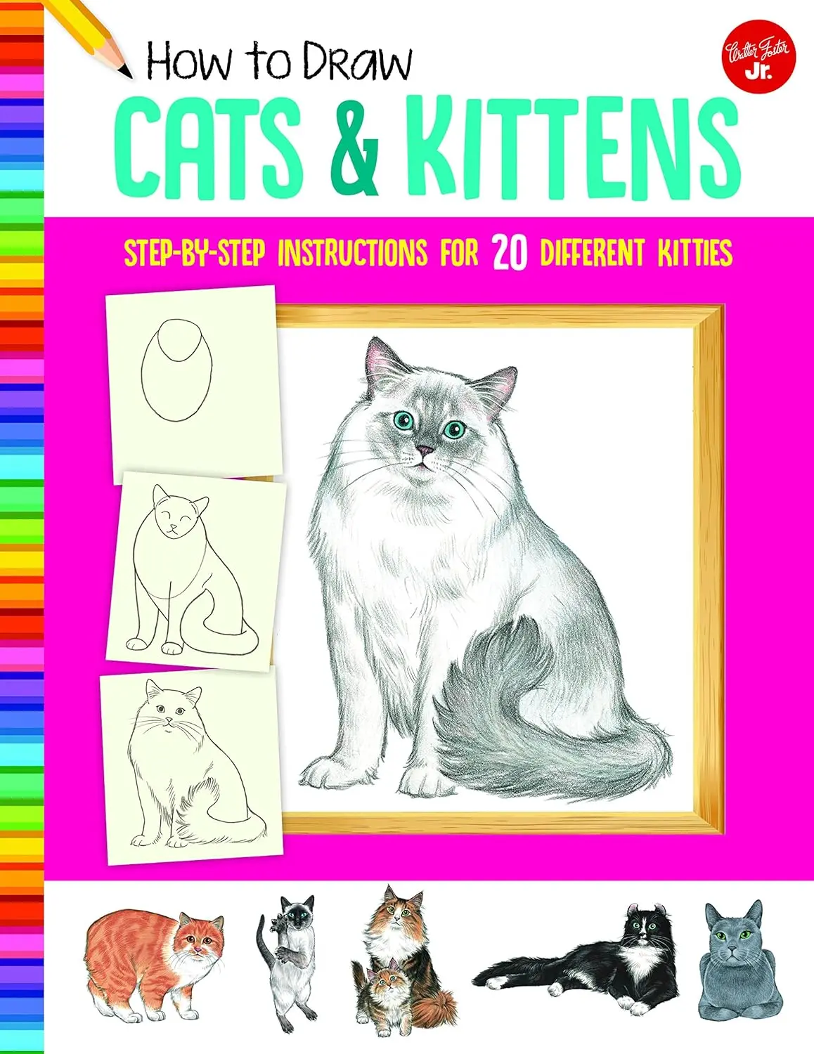 How to Draw Cats & Kittens: Step-by-step instructions for 20 different kitties(Learn to Draw)