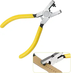 Multifunction Belt Hole Punch, Professional PU Leather Paper Hole Punching Tool, Handheld, Home Use for Belts, Watchbands, Shoes,Leather Crafting