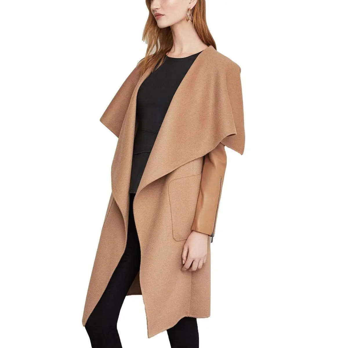 BCBGMAXAZRIA Women's Draped Front Wool Coat ON SALE LIMITED TIME ONLY
