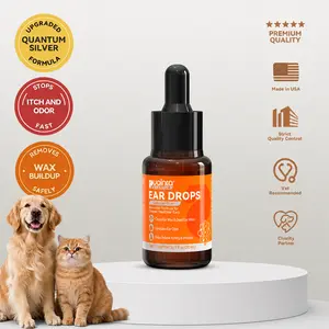 Puainta Quantum Silver Ear Drops for Dogs & Cats - Ear Infection Treatment, Ear Mite Remedy for Itchy Ears, Cleanser Cleaner Solution, 1 oz #outdoorfun #Summervibes #petlovers