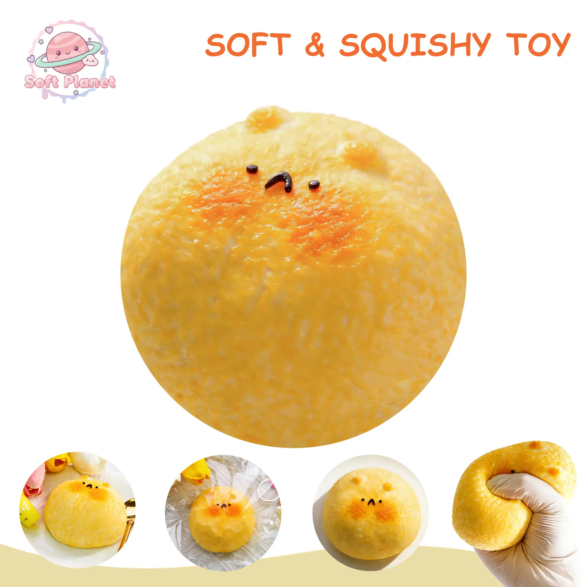 Taba Stress Relief Silicone Squishy Hamster Toy, Slow Rising Fidget Toy, Food-Grade Silicone Sensory Squeeze Toy for Kids & Adults