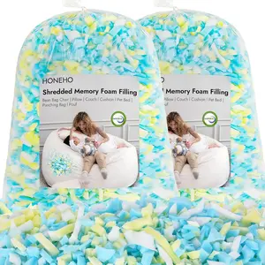 10lbs Shredded Memory Foam Bean Bag Filler, Soft and Convenient Stuffing for Beanbag, Couch, Cushion, Stuffed Animals, Dog Bed, Arts Crafts