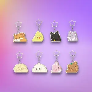 ATZ Laying Cartoon Animal Acrylic Keychain - Atiny Fans Gift Group Accessory