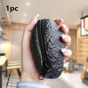 Realistic Avocado Key Storage Bag, Fun Gift Bag, Ladies Wallet, Mini Purse, Coin Purse Decoration, Cute Accessory
