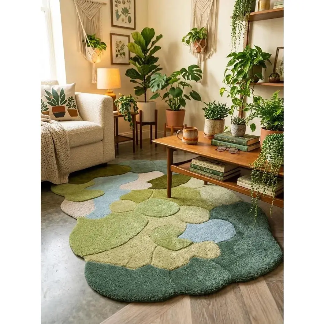 Hand Tufted Abstract Pebble Wool Area Rug