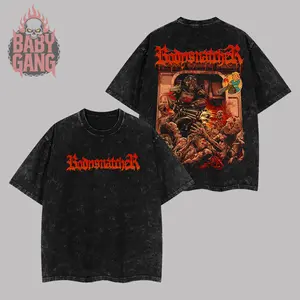 [Baby Gang] Bodysnatcher V4 - HELL IS HERE, HELL IS HOME Tour 2026 - Chaos & Carnage 2026 Heavy Metal Washed Tee Bodysnatcher Tour 2026 Deathcore Unisex Oversize Rock Band Cotton Gift For Rock Music Lovers Vintage Fan Merch