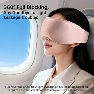 Strapless Weighted Gravity Sleep Mask, Deep Pressure Relaxation Light Blocking Eye Mask with Built-in Glass Beads, Unisex Sleep Aid for Home & Travel