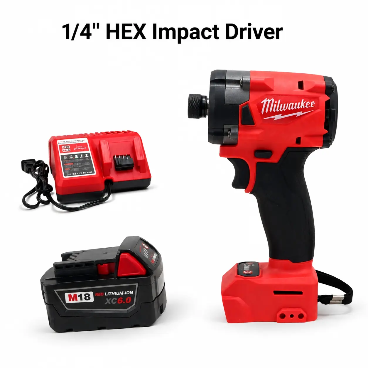 Milwaukee M18 FID3 Cordless Impact Driver With 1/4" Hex Chuck | 0-4400 IPM & 0-3000 RPM | For Fastening And Drilling In Tight Spaces