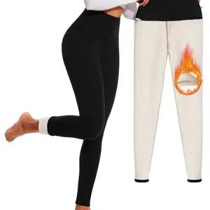Winter Warm Fleece-Lined Leggings Casual Fit Stretchy Bottom High Waist  Comfortable Womenswear Size S To 5XL Soft Dress Essential Love OutfitGift5212