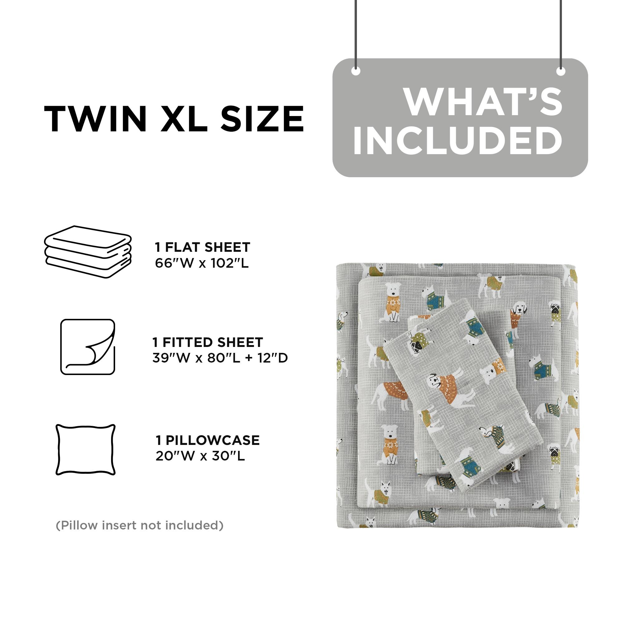 MAIN STREET Cozy Cotton Flannel Printed Sheet Set with Comfortable Design and Soft Fabric