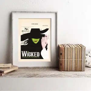 Wicked for Good Elphaba And Glinda Sheet Music Art Print Unframed, Room Decor