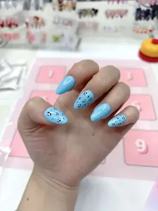 Holly(9551)gc.$20.99 for 20 pairs press‑on nails random box！Random stylish designs, click link to get your surprise～