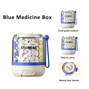 Portable Pocket Medicine Box Moisture Proof Pill Case,for Three Meals a Day, Dustproof Medicine Organizer Pocket Wallet Travel Pill Dispenser Transparent Travel Medicine Box Portable Medicine Vitamin Box, Supplement Box Healthcare Aid medicine box