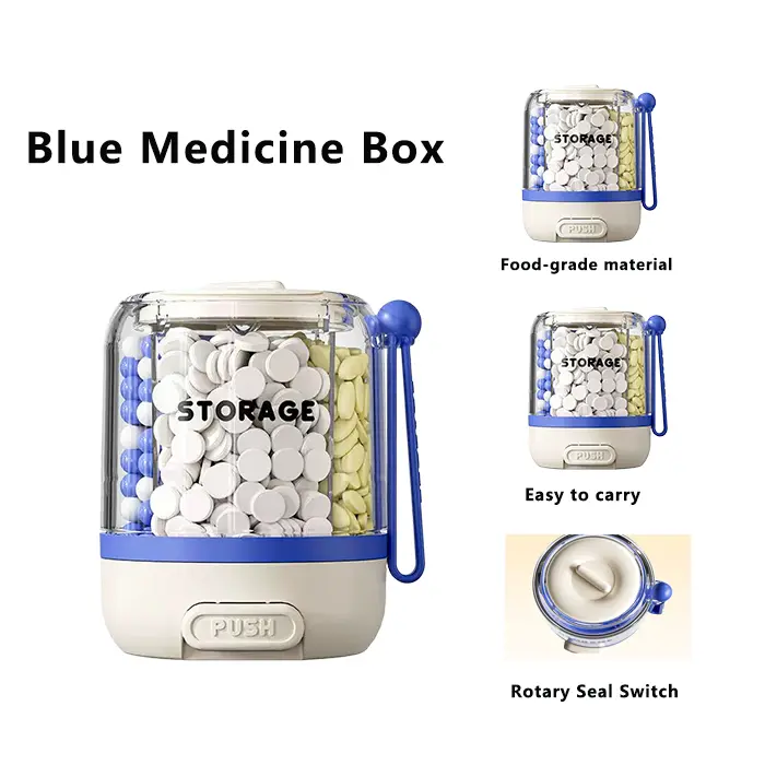 【Summervibes】Portable Pocket Medicine Box Moisture Proof Pill Case, Dustproof Medicine Organizer Pocket Wallet Travel Pill Dispenser Transparent Travel Medicine Box Portable Medicine Vitamin Box, Supplement Box Healthcare Aid medicine box