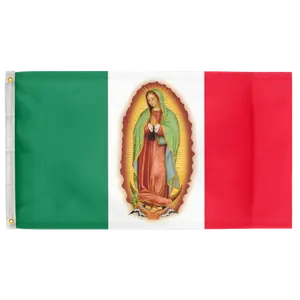 Mexican Virgen De Guadalupe 3'X5' Flag 100D Polyester (90cm x 150cm) Catholic Flag (C15) RolFlags