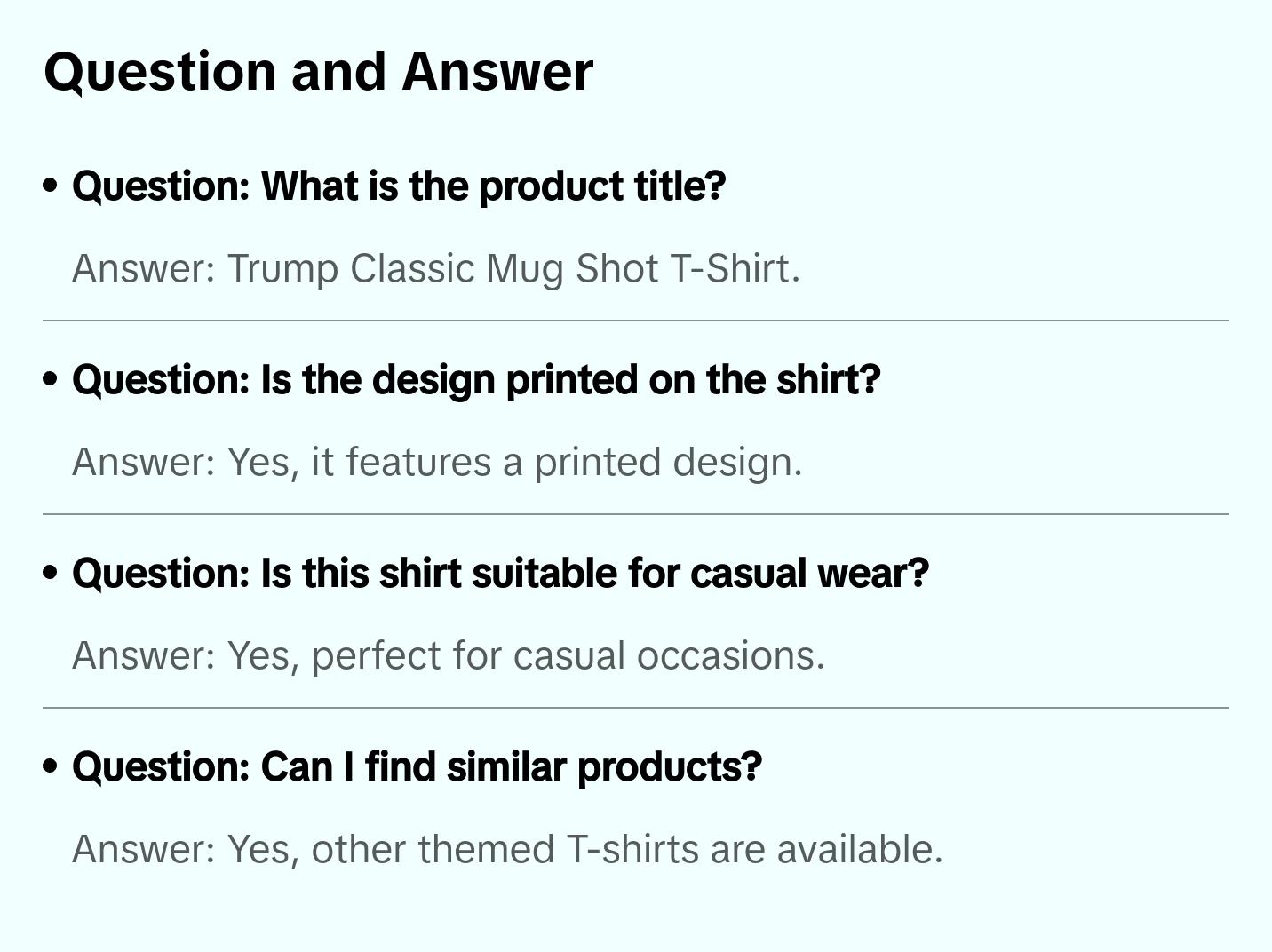 Trump Classic Mug Shot T-Shirt