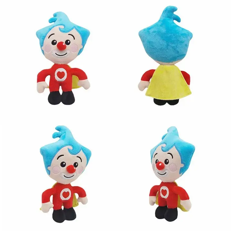 25cm Kawaii Clown Plush Toy Doll, Soft Plush Fabric Stuffed Animal, Compact Size Cute Cartoon Anime Toy, Ideal Birthday Gift for Kids