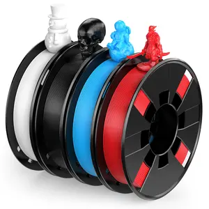 4 Color PLA 3D Printer Filament Bundle, 1.75mm PLA Filament for 3D Printer, Dimensional Accuracy +/- 0.02mm, 250g x 4 Spools Set,No  Warping &Tanglinng