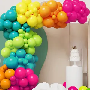 52pcs Rainbow Balloons Set, Multicolor Arch Kit, Blue Balloons, DIY Party Decorations, Birthday Wedding Shower Engagement