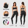 INNO MINT Women's 2-Piece Fitted Workout Set - Clothes for Women, Soft Breathable No Front Seam Outfit, High Stretch Bold Balanced Look Gym Wear with Seamless Yoga Pants, Padded Sports Bra, Spandex Fabric,sohochic
