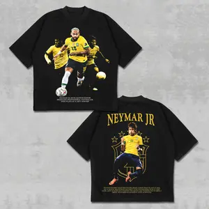 Neymar Jr Brazil NJR Shirt, Brazil National Team Clothing, Vintage Bootleg Football Graphic Tee, Retro Acid Wash Oversized Top for Neymarzetes Fan, Selecao Team Pride Tshirt, Men Women Sportswear, WC 2026 Soccer Merch Gift