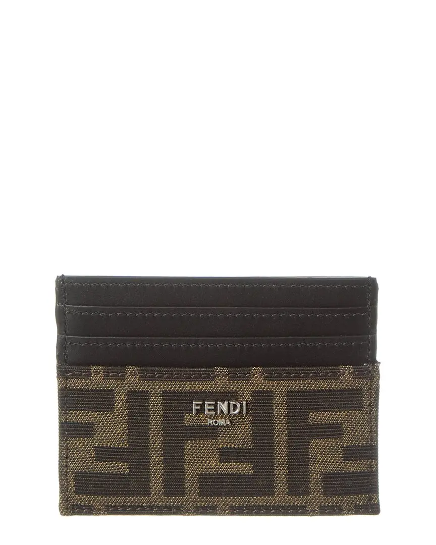 FENDI FF Leather Card Holder