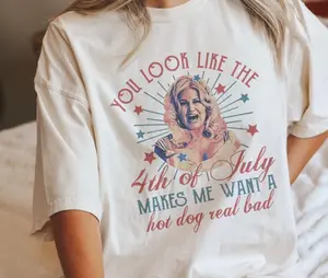 You Look Like The 4th Of July Makes Me Want A Hot Dog Real Bad Jennifer Coolidge Legally Blonde 2 Shirt Independence Day, Full Color, Menswear Top, Womenswear Top