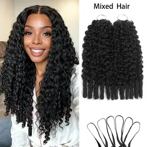 2026 Miracle Knots Hair, Mixed Hair, New Deep Wave Feather Hair Lightweight BlendTexture Hair, Super Invisible Tangle-Free, Durable &Reusable 16 Inch 50g per pcs
