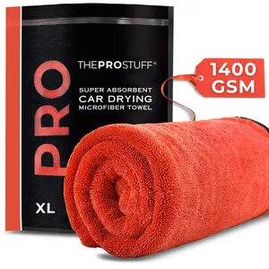Car Drying Towel - 1400 GSM Super Absorbent | Extra-Large 24×36 inch (2×3 ft) | Twisted Loop Microfiber | Dual-Sided Lint-Free Scratch-Free Edgeless Design |