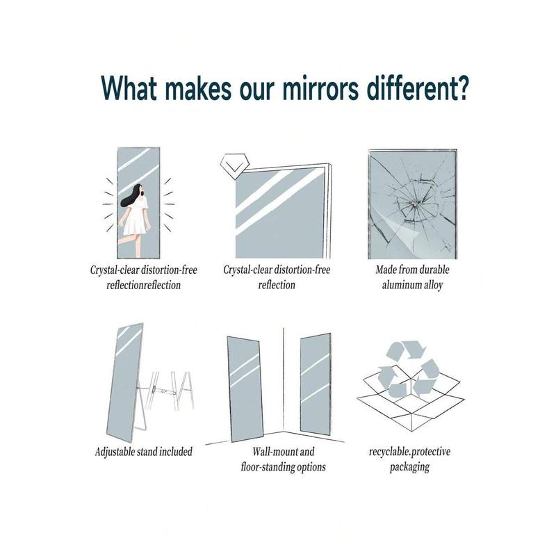 71"X30" [Limited Time Sale] Full-Length Mirror, Gold Rectagle71"X30" , Aluminum Alloy Frame, Upgraded Nano Glass, Standing or Wall Mounted Decor Metal Safety Living Room Home Decorating lux bathtub mat Foldable Diatomaceous Earth Bath Luxurious DryStone