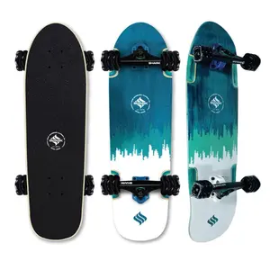 Shark Wheel LAYERS CRUISER BOARD 30.7" x 8.9" Maple Deck with 60mm 78a California Rolls & Shiver Trucks for Cruising & Tricks