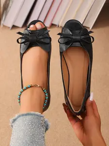 Simple Fish Mouth Low-Top Flat Shoes, Women, Comfortable and Practical, Perfect for Pants Dresses and Commuter Wear, Essential Versatile Shoe