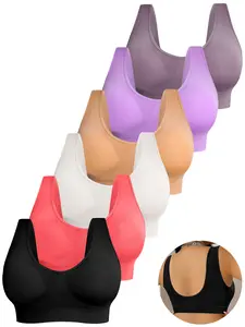 Women's Sexy Push-Up Bra Set, 3/6 Pcs, Nylon Spandex, Comfortable Breathable, Medium Support, Slim-Fit, All Seasons