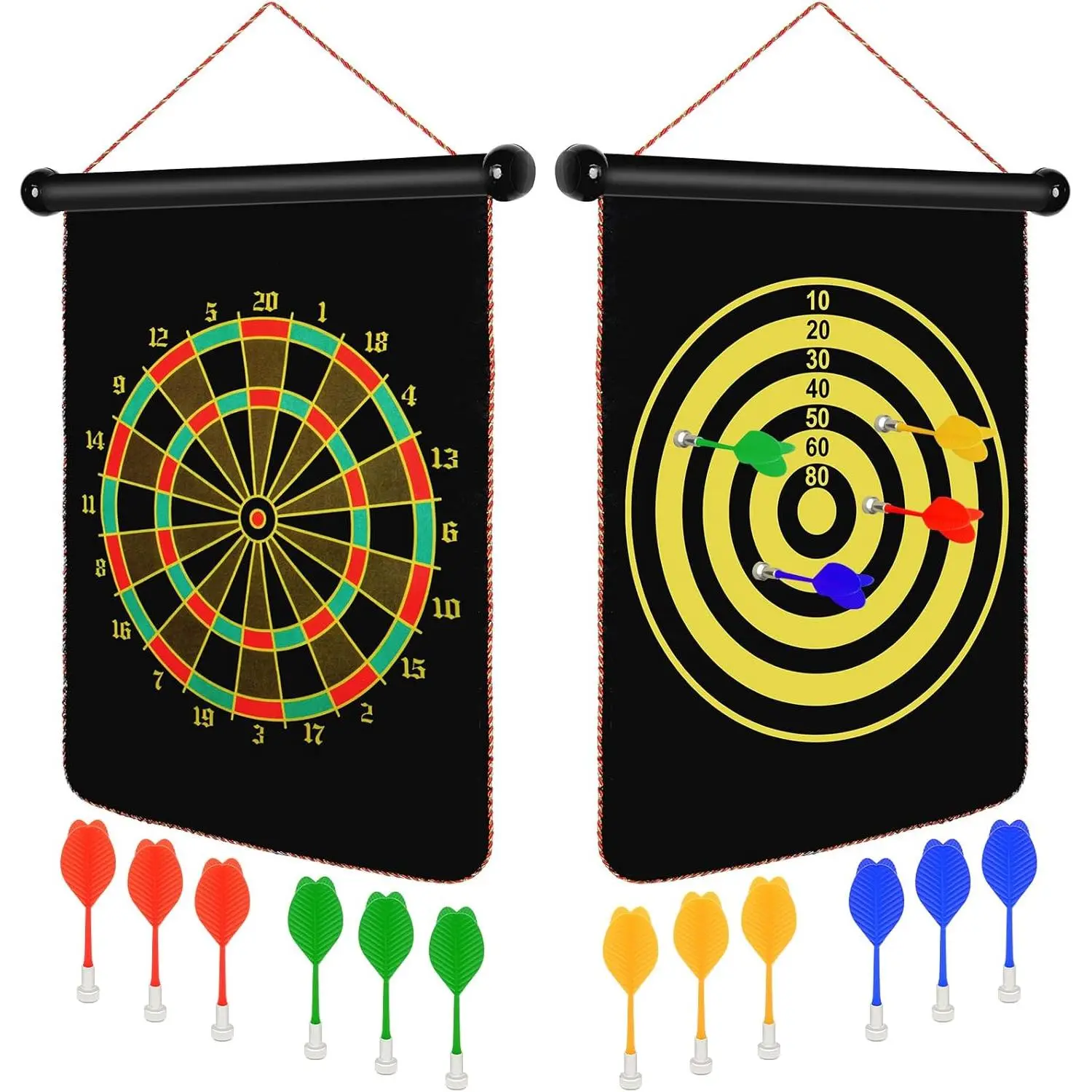 Magnetic Dart Board Outdoor Game Suitable for Children to Play Comes with 12 Darts Best Toys Gifts for Teenage Boys Girls Age 5 6 7 8 9 10 11 12 Years (12 in)