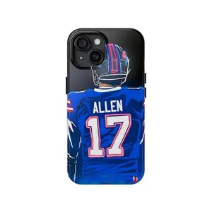 Buffalo Josh Allen Phone Case Dual Layer Protection Tough Case Dual Layer Impact Resistant High Protection Phone Case, Baseball Team Fan Aesthetic Suitable for iPhone 17/16/15/14/13/12/11 Pro Max/Plus and  Samsung Galaxy S23FE/22/23/24/25
