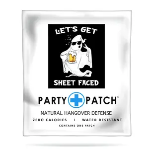 Party Patch - Let's Get Sheet Faced Patch with Zero Calories, Water-Resistant Recovery Patch for Parties and Nights Out Accessory