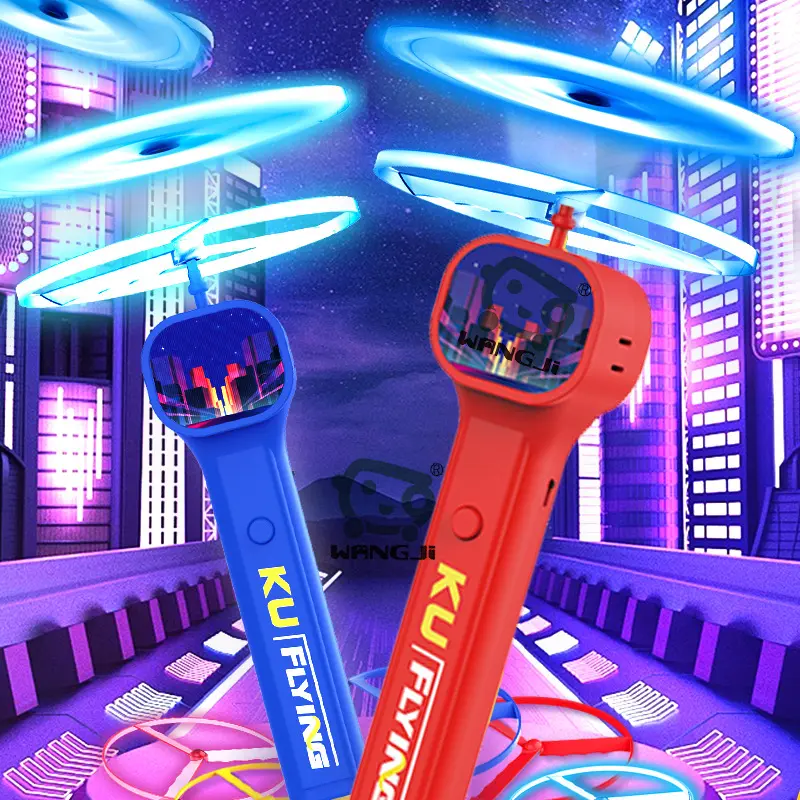 Handheld Flying Orb LED Hover Disc - Unisex UFO Glow Toy with Bamboo Dragonfly, Auto-Fly Mode Light-Up Drone, Built-In Batteries, Viral Item for Kids 6-8, Parties