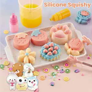 Silicone DIY Squishy Making Kit with Bread Molds & Decorations, Make Your  Own Slow Rising Squishies Stress Relief Toys, Craft Kits Gift for Kids Ages 3+ & Adults squishy making kit squishy kit squishy maker make your own squishy kit make your own squishy