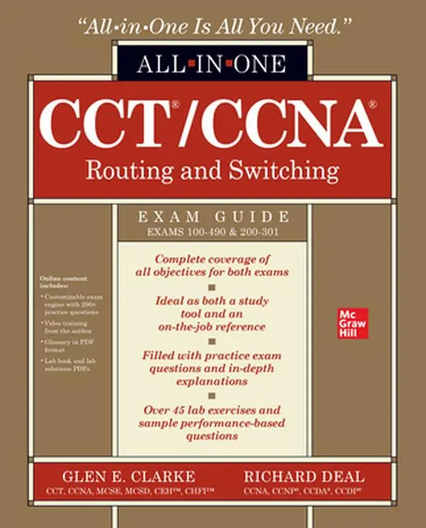USED Book - Cct/CCNA Routing and Switching All-In-One Exam Guide (Exams 100-490 & 200-301) by Clarke, Glen E. (Hardcover) - english