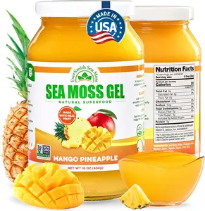 Wildcrafted Irish Sea Moss Gel | Made in USA | Rich in Nutrients | Sea Moss Gel Raw | Jarred Vegetables & Fruits | Unflavored (1 Jar)