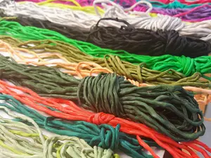 40” Silk String Cord Hand Dyed Natural Non-Toxic Pre-Washed. Irons Beautifully. Soft, Natural Eco-Friendly.
