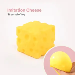Square Cheese Squeeze Toy Stress Relief, Slow Rebound Fidget Toy, Perfect Party Gift, Relaxing and Fun Sensory Play