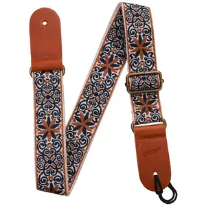 Embroidered Ukulele Strap Ukulele Crossbody Shoulder Strap Ukulele Four-String Instrument Strap
