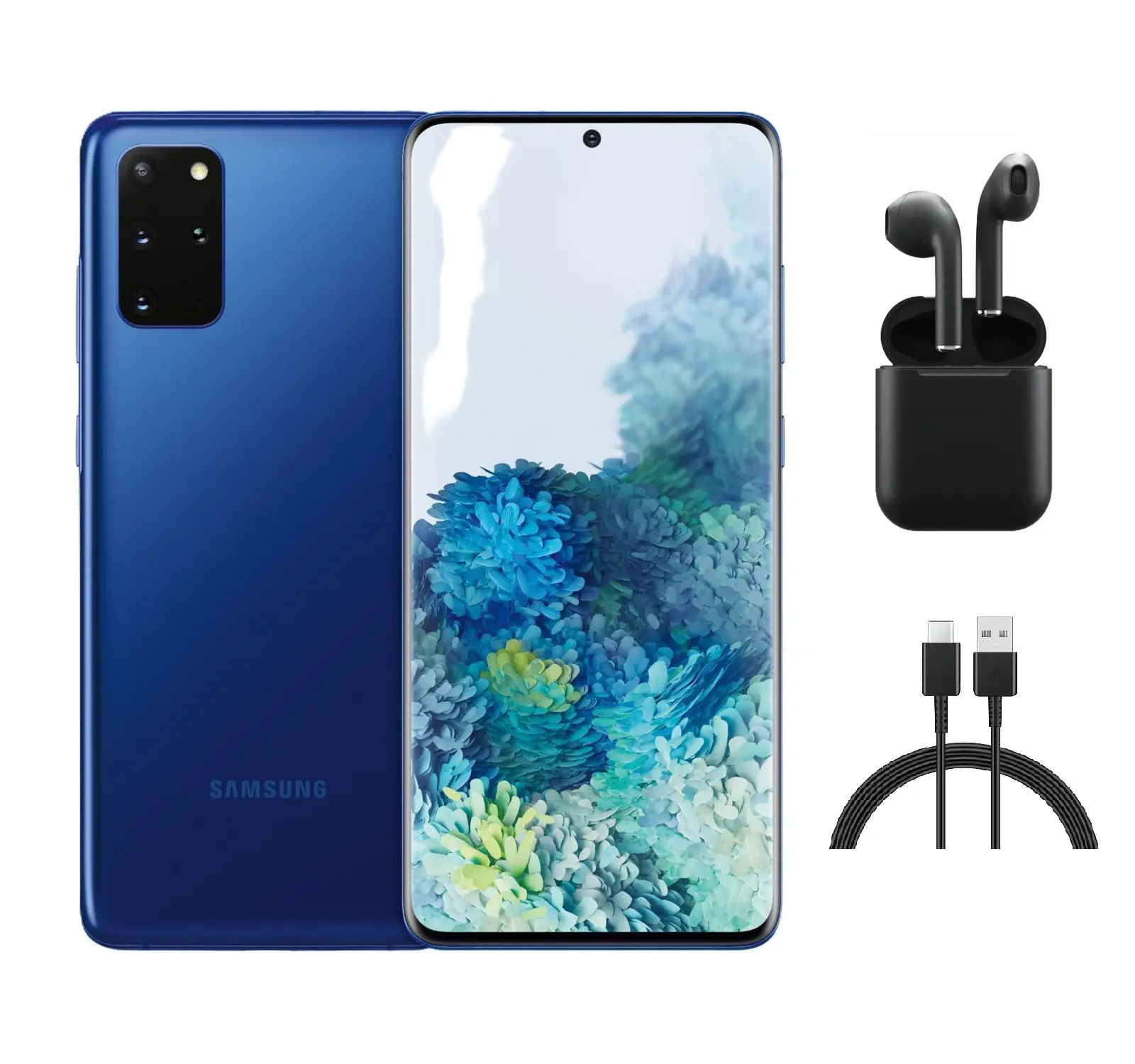 Refurbished Samsung Galaxy S20+ 5G G986U (Fully Unlocked) Excellent Condition with Wireless Earbuds & 1 Year Warranty