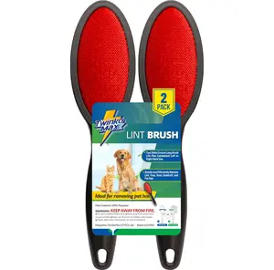Lint Brush, Lint Remover, Pet Hair Remover, Clothes Brush, Magic Lint Remover Brush, Sheet and Carpet Cleaning Brush, 2-Sided and Reusable, No Need Lint Roller Refill.