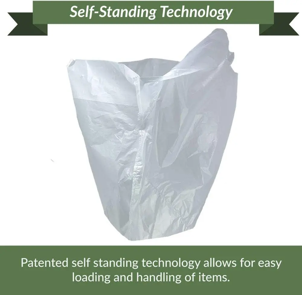 Reli. To Go Bags/Take Out Bags (100 Count) (Large 23" L x 12" W x 12.5" H) | Reusable Plastic Bags with Handles - Die Cut Handle - Plastic | Use for Shopping, Business, Carry Out, Restaurant