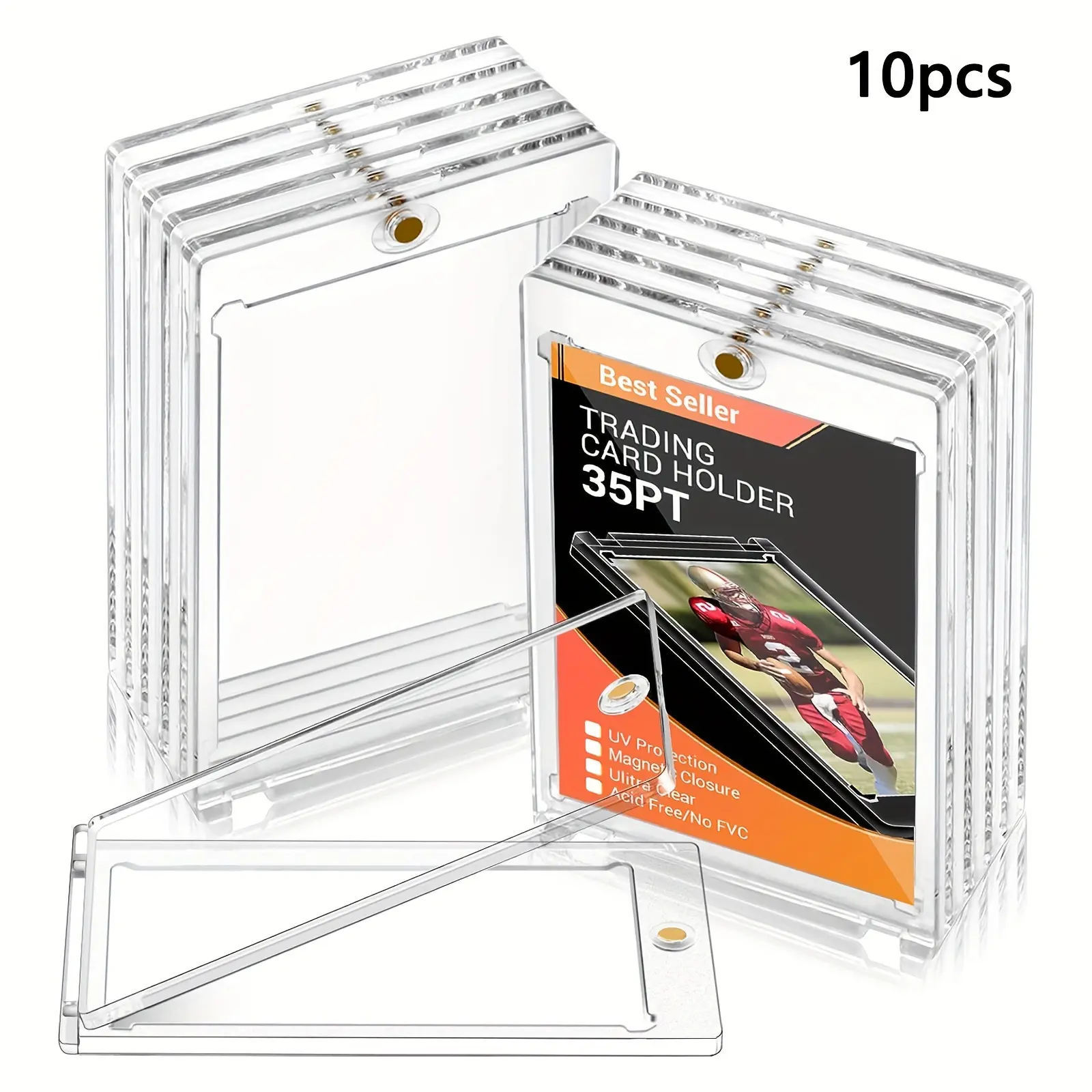 10 Pack Premium 35 Pt UV-Resistant Acrylic Magnetic Card Holders, Durable Transparent Display Cases for Baseball Cards, Top Magnet Closure for Collectors & Gamers, Trading Card Toploaders, Trading Card Sleeve - TikTok Shop 10 Pack Premium 35 Pt UV-Resistant Acrylic Magnetic Card Holders, Durable Transparent Display Cases for Baseball Cards, Top Magnet Closure for Collectors & Gamers, Trading Card Toploaders, Trading Card Sleeve - TikTok Shop