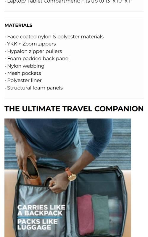 Travel Pack